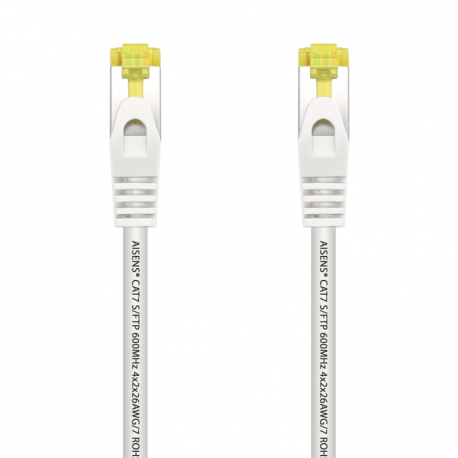 CABLE RED AISENS LATIGUILLO RJ45 LSZH CAT.7 SFTP PIMF 25CM BLANCO