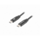 CABLE LANBERG USB C MACHO/MACHO 1M QUICK CHARGE 4.0 NEGRO