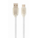 CABLE DE CARGA Y DATOS GEMBIRD USB TIPO C DE CAUCHO PREMIUM, 2M, BLANCO