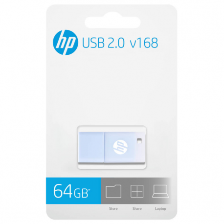 USB 2.0 HP 64GB V168 AZUL