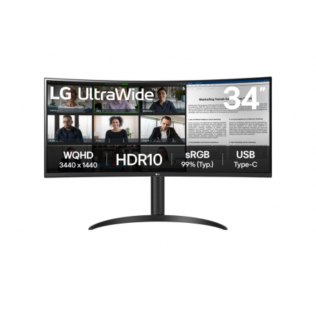 MONITOR LG 34WR50QK-B 34" ULTRAWIDE QHD 5MS NEGRO HDMI DP