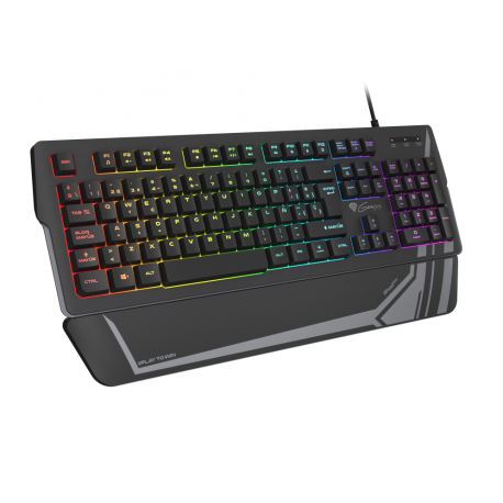 TECLADO GAMING GENESIS RHOD 350 USB RETROILUMINADO MEMBRANA NEGRO