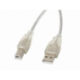 CABLE USB 2.0 LAMBERG USB-A MACHO A USB-B MACHO 1,8M FERRITA TRANSP