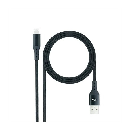 NANOCABLE CABLE LIGHTINING-USB A/M, NEGRO, 1 M