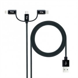 NANOCABLE CABLE USB A USB-C/MICRO USB/ LIGHTHNING