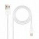 NANOCABLE CABLE DE DATOS/CARGA LIGHTNING/USB 2 M