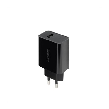 NANOCABLE CARGADOR 1 X USB 5V-2.1A NEGRO