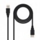 NANOCABLE CABLE USB 2.0, TIPO A/M-A/H, NEGRO, 3M
