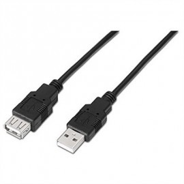 NANOCABLE CABLE USB 2.0 TIPO-A M/H P NEGRO 1,8 M