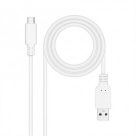 NANOCABLE CABLE USB 3.1 GEN2 USB-C/A 1 M BLANCO