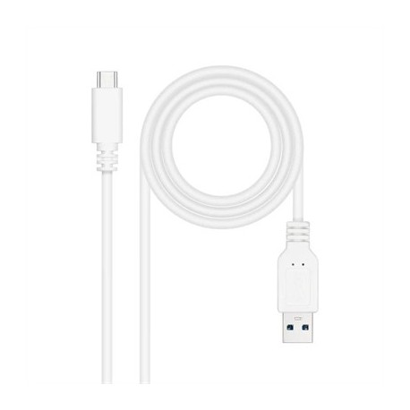 NANOCABLE CABLE USB 3.1 GEN2 USB-C/A 1 M BLANCO