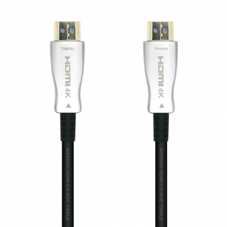 CABLE HDMI AISENS V2.0 OPTICO ACTIVO AOC 4K60HZ M/M 15M NEGRO