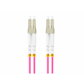 CABLE DE FIBRAOPTICA LANBERG 2M MULTI LC/UPC-LC/UPC DUPLEX OM4 50/125 LSZH VIOL