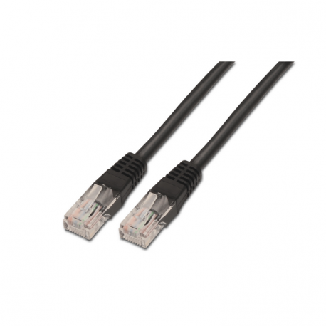 CABLE RED AISENS  LATIGUILLO RJ45 CAT.6 UTP AWG24 NEGRO 0.5M