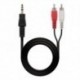 NANOCABLE CABLE AUDIO JACK 3.5/M-2XRCA/M, 3 M