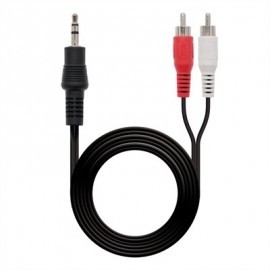 NANOCABLE CABLE AUDIO JACK 3.5/M-2XRCA/M, 3 M