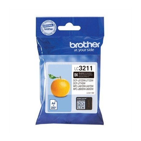 BROTHER CARTUCHO LC3211BK NEGRO BLISTER