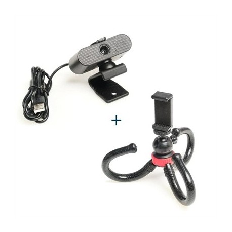 IGGUAL KIT WEBCAM QUICK VIEW + MINI TRIPODE MT360