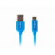 CABLE USB LANBERG 2.0 MACHO/USB C MACHO QUICK CHARGE 3.0 0.5M AZUL