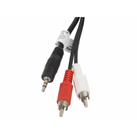 CABLE ESTEREO LANBERG JACK 3.5MM/2X RCA MACHO 5M
