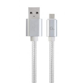 CABLE USB  GEMBIRD TRENZADO ALGODON CONECTORES METALICOS, 1,8 M