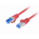 CABLE RED LANBERG LATIGUILLO CAT.6A S/FTP LSZH CCA 0.25M ROJO FLUKE PASSED