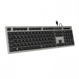 TECLADO SUBBLIM WIRED ERGO KEYS SILENT FLAT HQ USB GREY