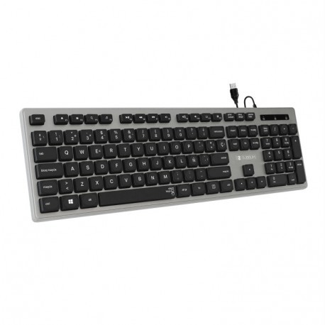 TECLADO SUBBLIM WIRED ERGO KEYS SILENT FLAT HQ USB GREY