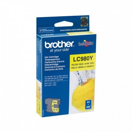 BROTHER CARTUCHO TINTA  AMARILLO DCP-145C/DCP-165C, , 260 PAGINAS