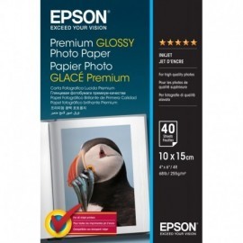 EPSON PAPEL PREMIUM GLOSSY PHOTO 255 GR, 10 X 15CM, 40H.