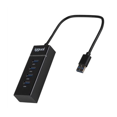 IGGUAL HUB USB-A 3.0 X 4 PUERTOS USB-A 3.0
