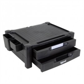 IGGUAL EM2C ELEVADOR MONITOR 2 CAJONES NEGRO