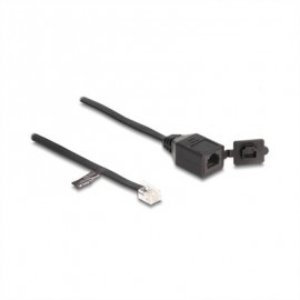 DELOCK CABLE RJ11 MACHO A RJ11 HEMBRA CON TAPA