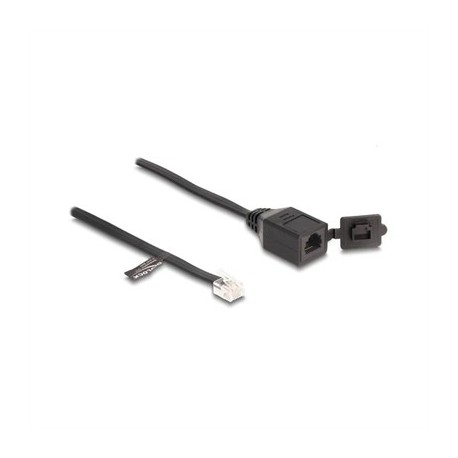 DELOCK CABLE RJ11 MACHO A RJ11 HEMBRA CON TAPA