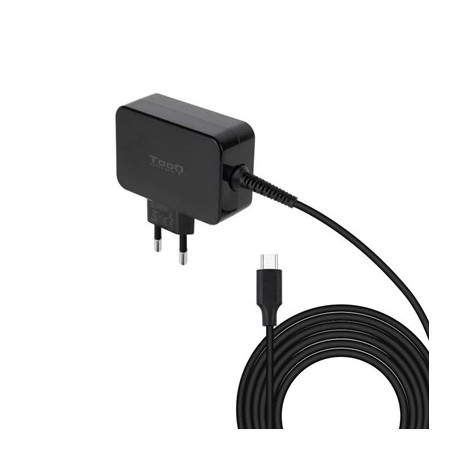 TOOQ CARGADOR PORTATIL GAN USB-C PD 65W NEGRO