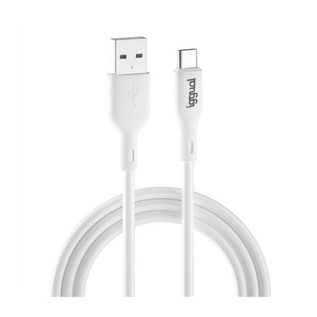 IGGUAL CABLE USB-A/USB-C 100 CM BLANCO Q3.0 3A