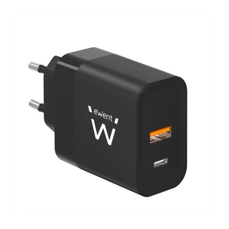 EWENT CARGADOR RAPIDO USB-A Y USB-C  GANFAST 45W