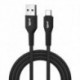 IGGUAL CABLE USB-A A TIPO C 3A 100 CM TRENZADO