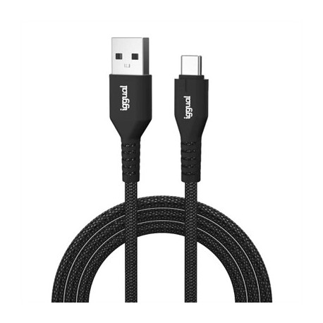 IGGUAL CABLE USB-A A TIPO C 3A 100 CM TRENZADO