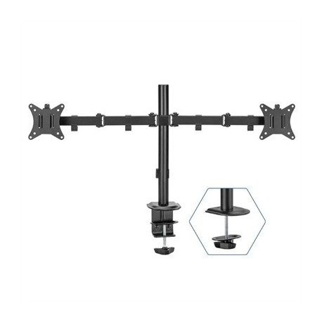 IGGUAL SPM02 SOPORTE PINZA 2 MONITORES 17"-32"