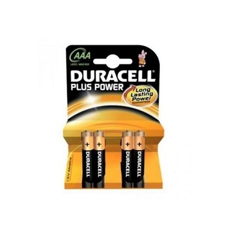 DURACELL PILA ALCALINA PLUS POWER LR3 AAA PACK-4