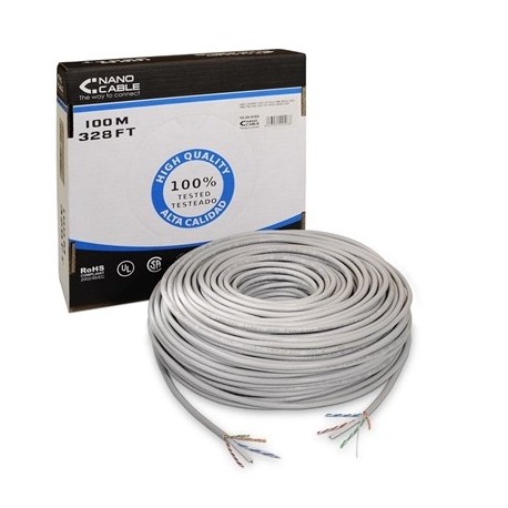 NANOCABLE CABLE RED RJ45 CAT6 UTP RIGIDO AWG24