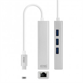 NANOCABLE CONVERSOR USB-C ETHERNET +3XUSB 3.0
