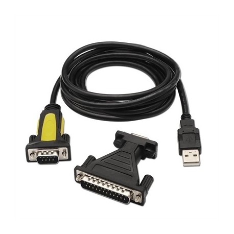 NANOCABLE ADAPTADOR USB A SERIE  DB9M/25H