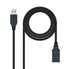 NANOCABLE CABLE USB 3.0 TIPO A/M-A/H NEGRO 1.0 M