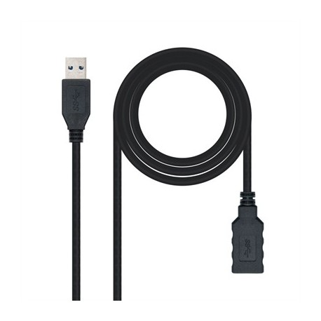 NANOCABLE CABLE USB 3.0 TIPO A/M-A/H NEGRO 1.0 M