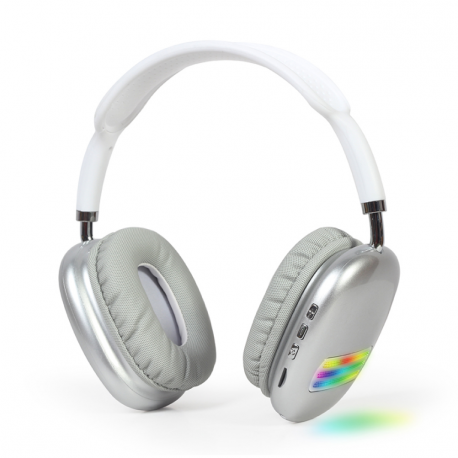 AURICULARES GEMBIRD BHP-LED-02-W BLANCO MICROFONO BT