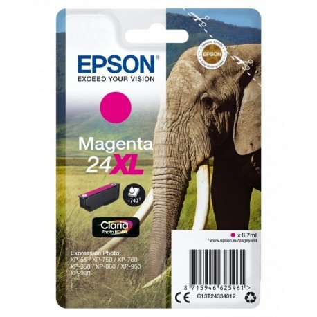 EPSON CLARIA PHOTO HD INK CARTUCHO MAGENTA 24XL