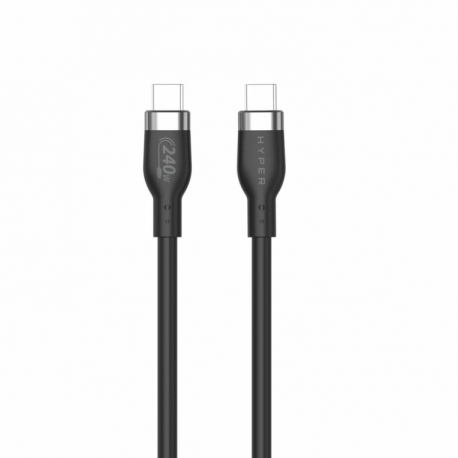 HYPER 2M SILICONE 240W USB-C CHARGING CABLE - BLACK