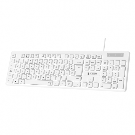 TECLADO SUBBLIM BUSINESS SLIM SILENCIOSO USB BLANCO